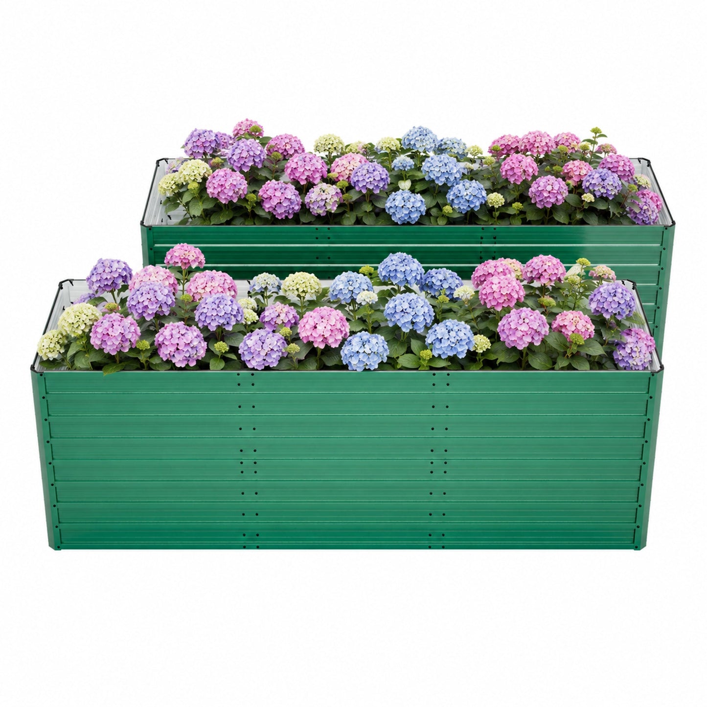 2-Pack 93.7" x 31.5" x 32.3" Raised Garden Bed with Ergonomic No-Bend Design