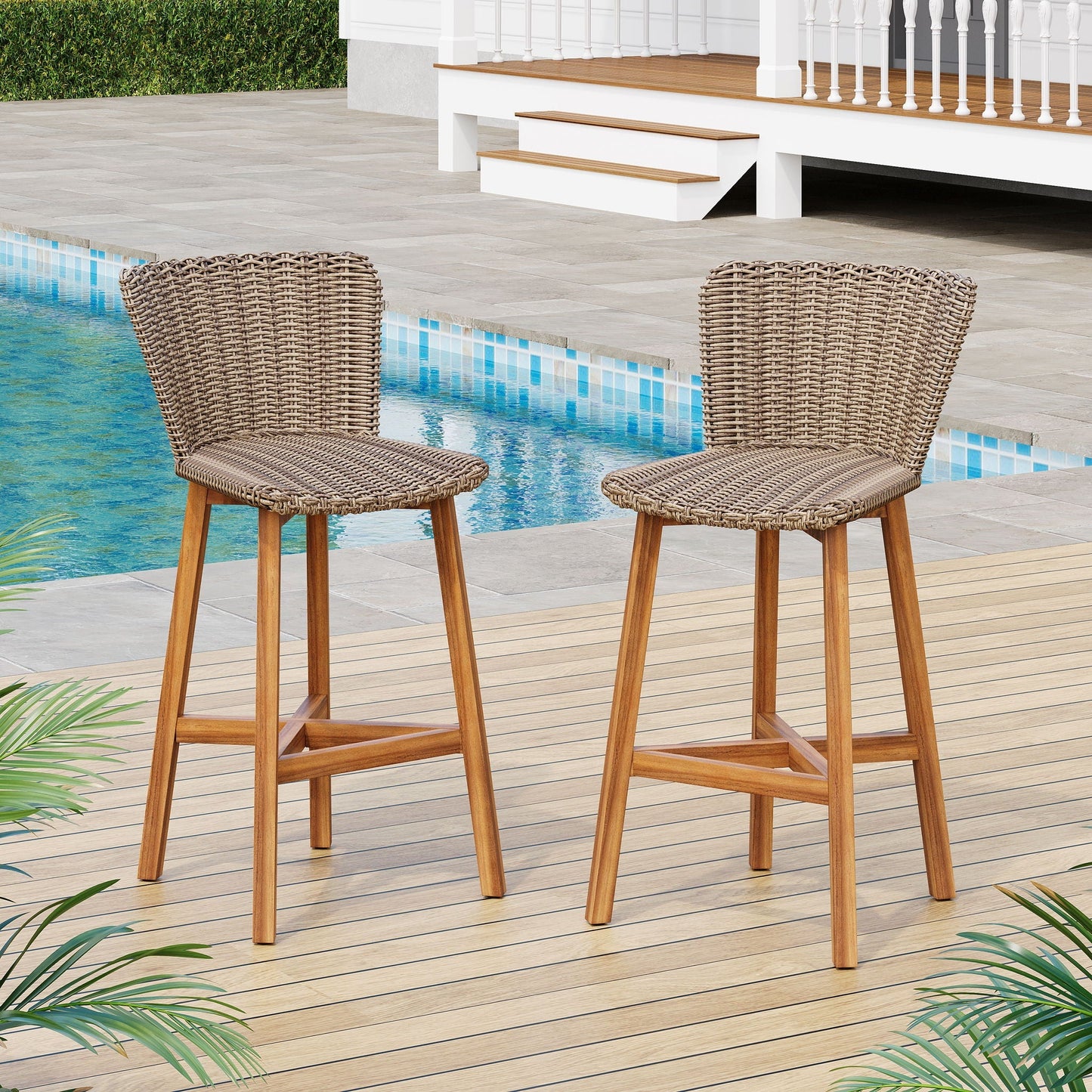 Lymington Outdoor Bar Stool Set of 2