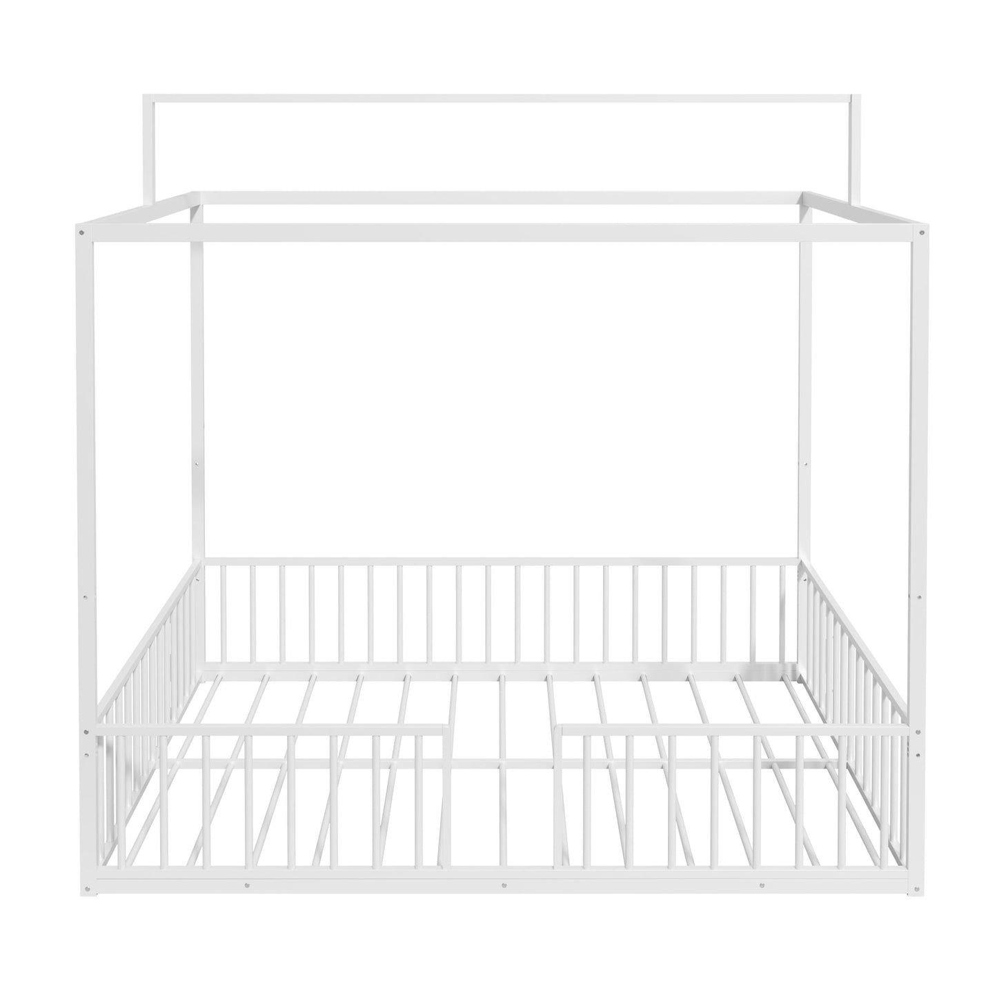 3 In 1 Convertible Montessori Floor Bed With Fenced Support
