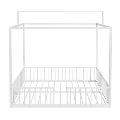 3 In 1 Convertible Montessori Floor Bed With Fenced Support