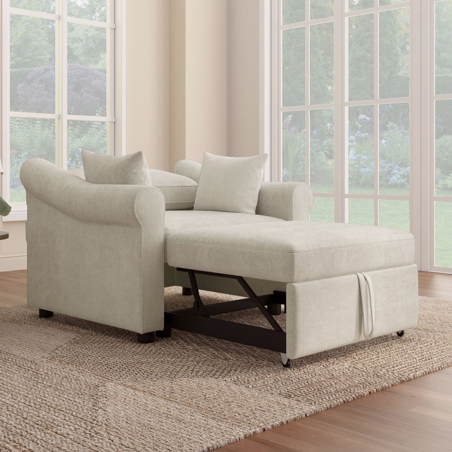 Convertible Sleeper Chair With Adjustable Backrest