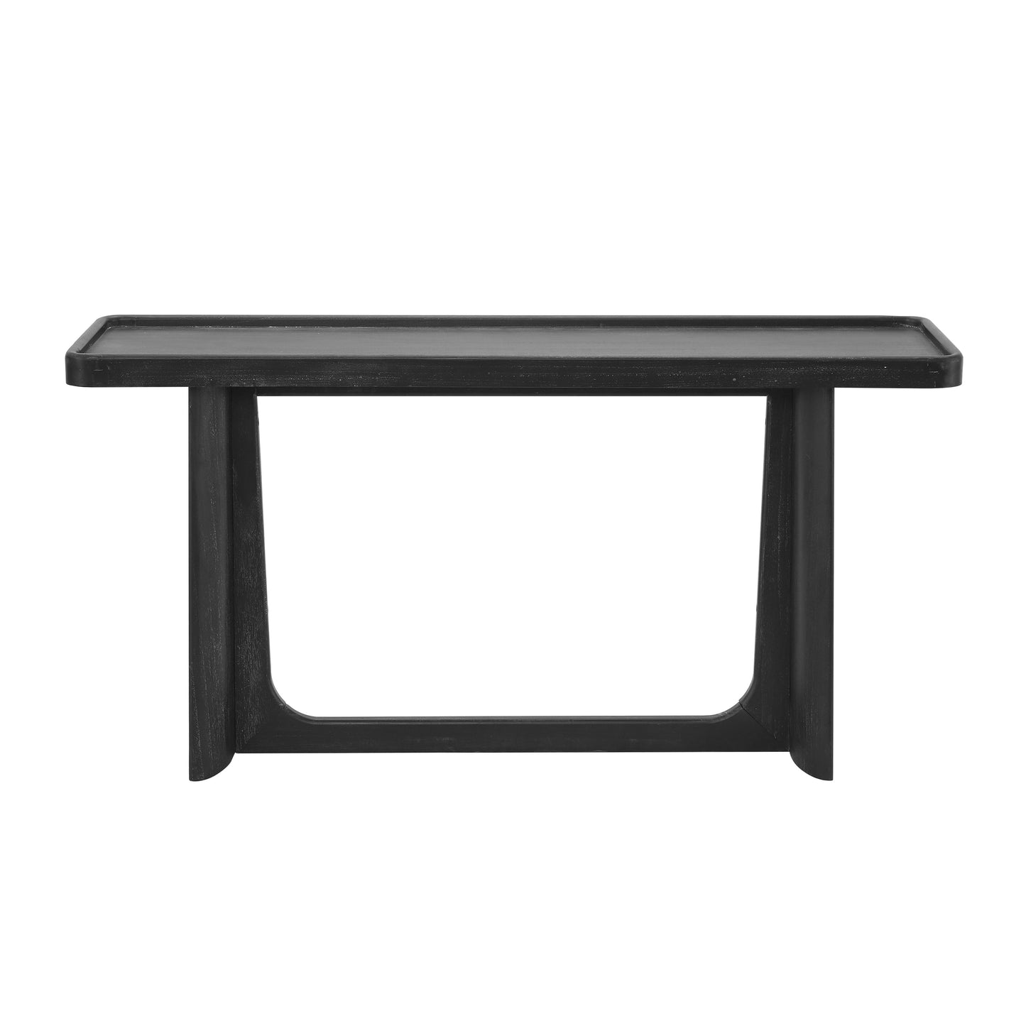 Farmhouse Console Table with Tray Top Design, Solid Wood Frame