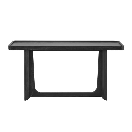 Farmhouse Console Table with Tray Top Design, Solid Wood Frame