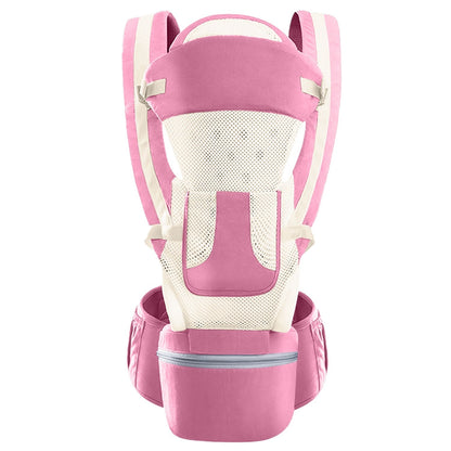 Multifunctional Baby Carrier With Hip Seat Head Hood Front Back Side Carrying All Position Ergonomic Adjustable Infant Carrier For 0-4 Years Old Newbo
