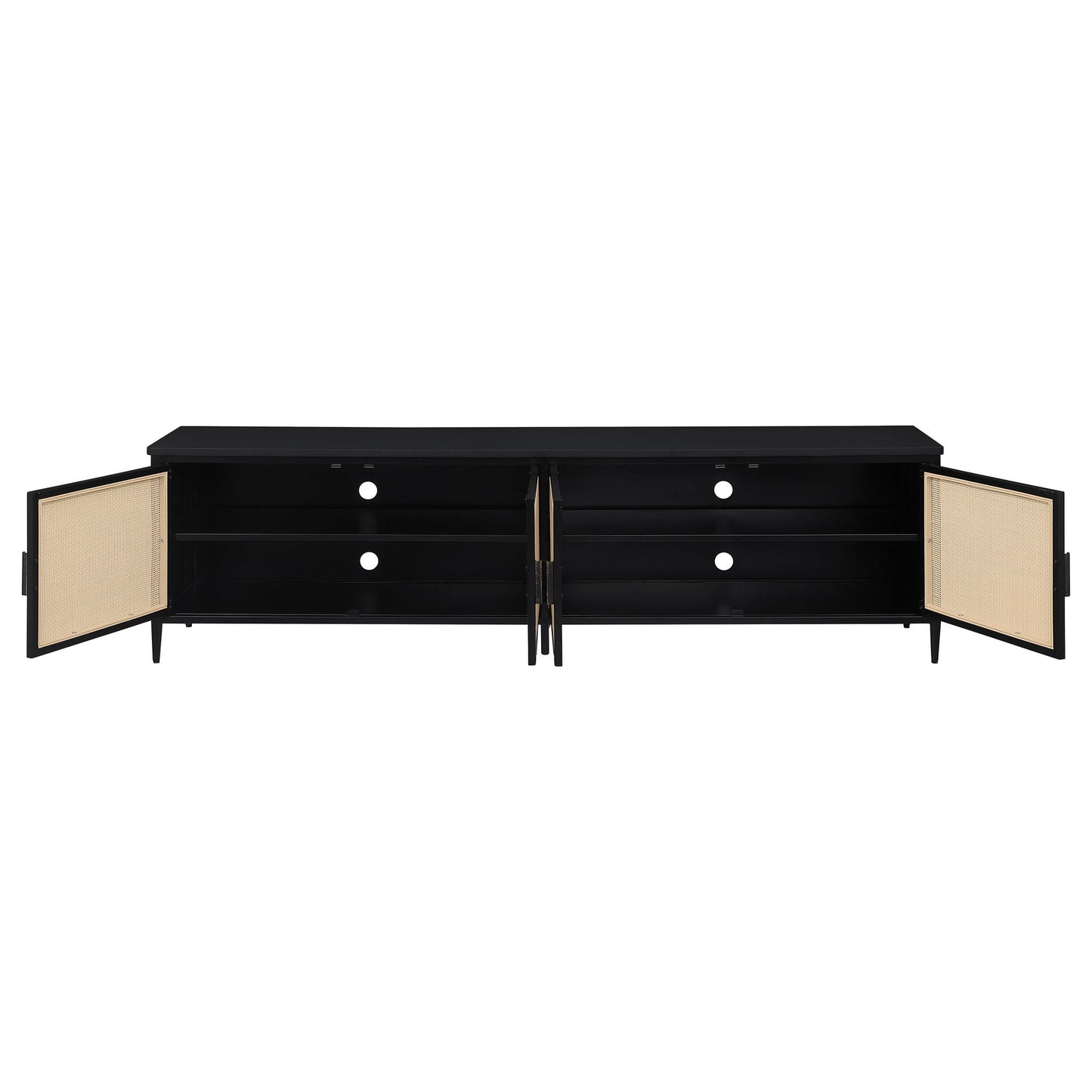 Kenneth - 4 Door TV Stand - Black