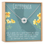 California Compass Pendant Necklace