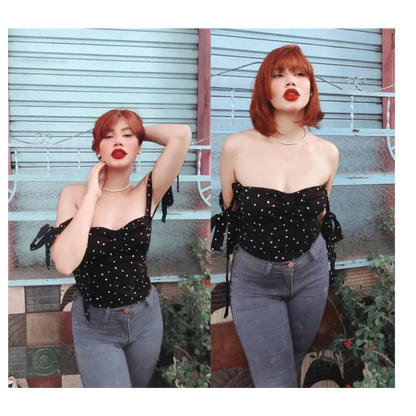 Lace Up Crop Tops