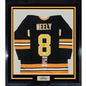 Framed Autographed/Signed Cam Neely 35x39 Boston Black Hockey Jersey JSA COA
