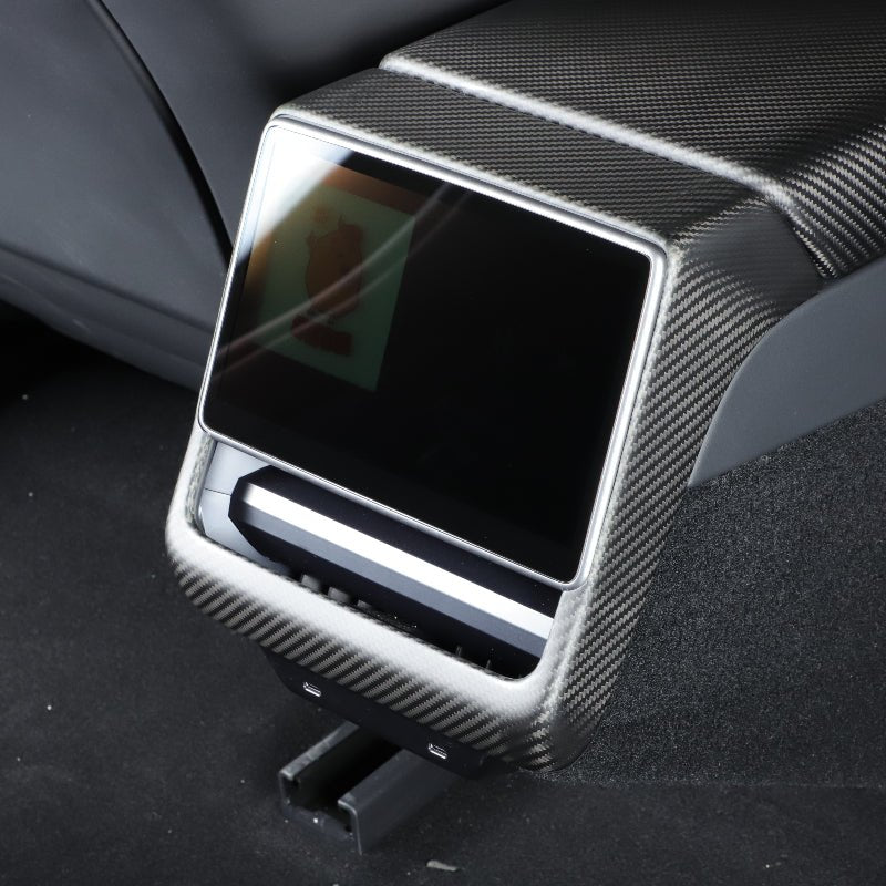 Carbon Fiber Backseat Vent Cap Cover For Model 3 Highland & New Model Y