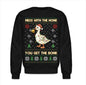 Cartoon Christmas Printed Sweater - Festive Round Neck Pullover - # BOAA13510034