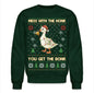 Cartoon Christmas Printed Sweater - Festive Round Neck Pullover - # BOAA13510034