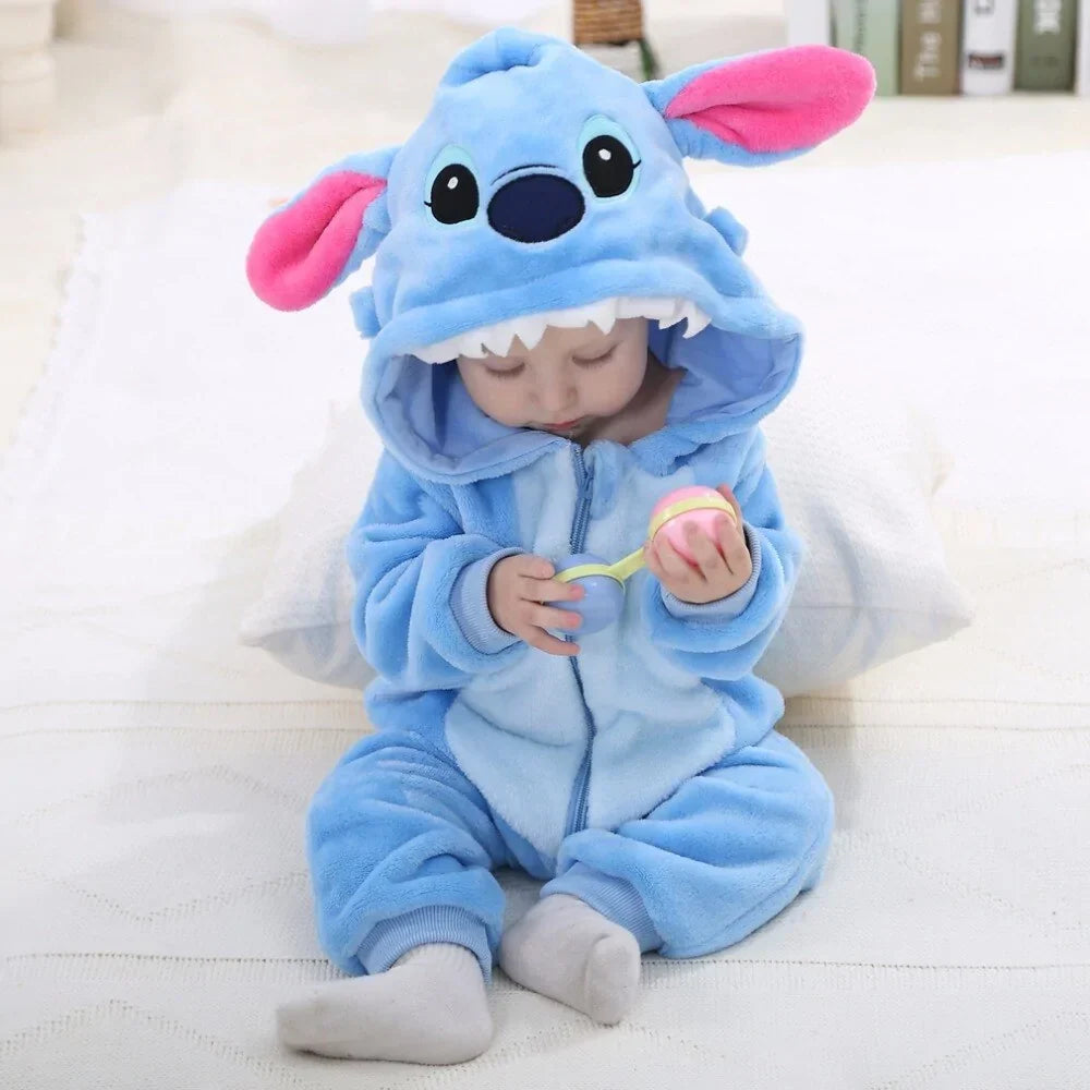 Cartoon Flannel Baby Rompers - # BAAA21110013