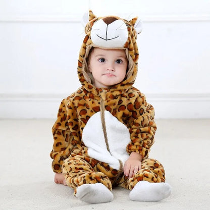 Cartoon Flannel Baby Rompers - # BAAA21110013