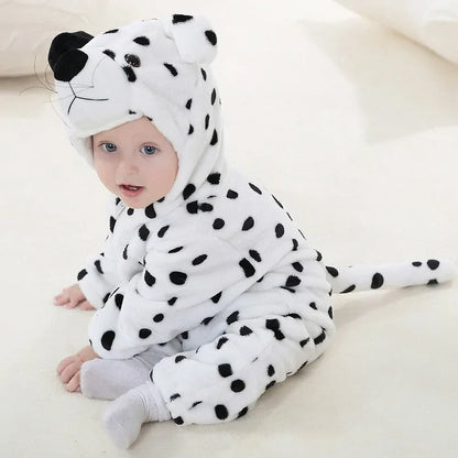 Cartoon Flannel Baby Rompers - # BAAA21110013