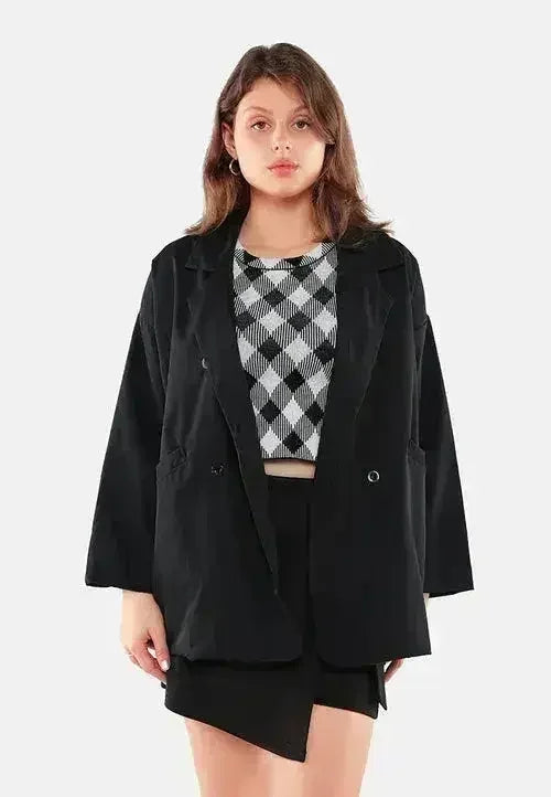 Casual Oversized Double Breasted Jacket