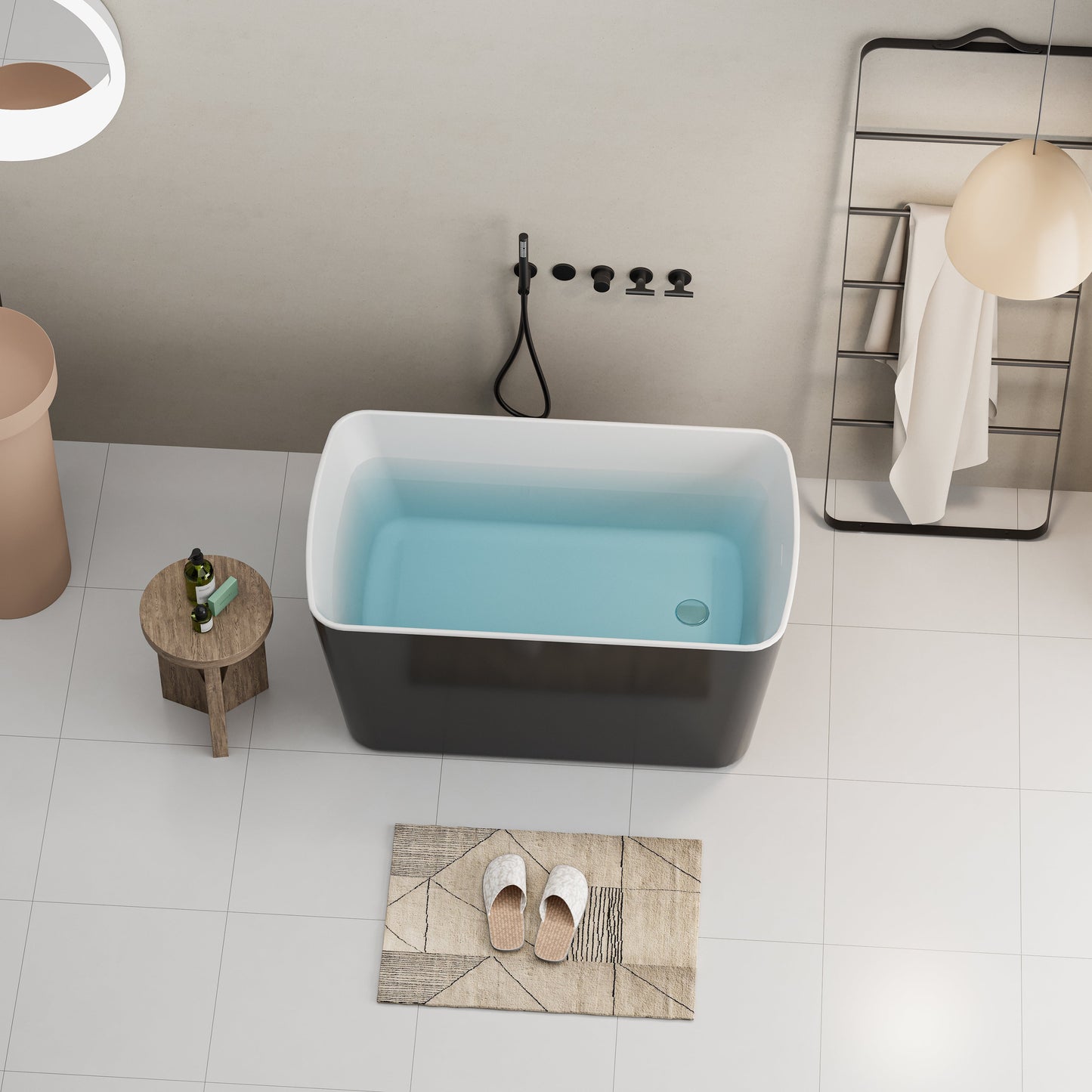 49'' Acrylic Freestanding Soaking Bathtub