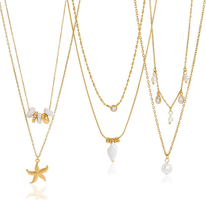 Pearl Charm Necklace Collection