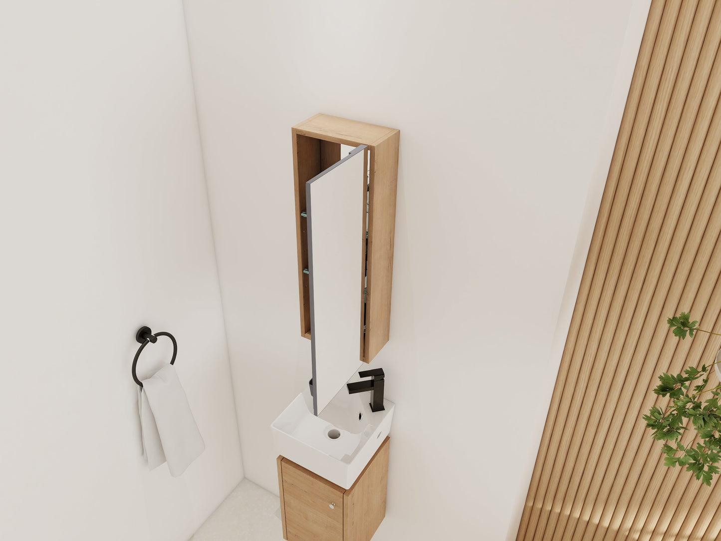 10'' Bathroom Mirror Cabinet with Storage