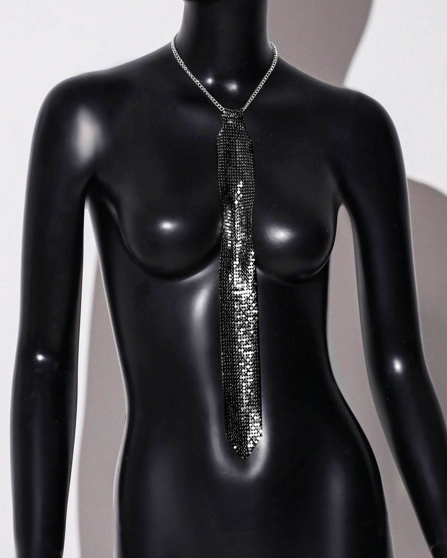 Metal Sequins Tie Music Festival Party