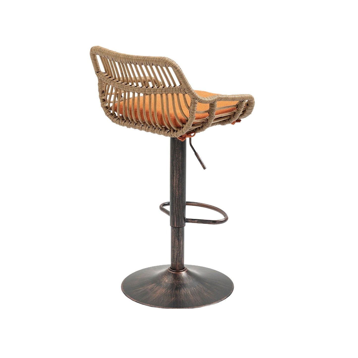 Modern Swivel Bar Stools Adjustable Counter Chairs With Footrest (Set of 2)