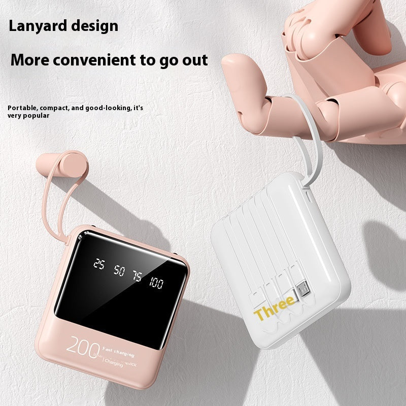 Power Bank Mini Compact Portable Mirror Fast Charging Large Capacity Mobile Power Supply