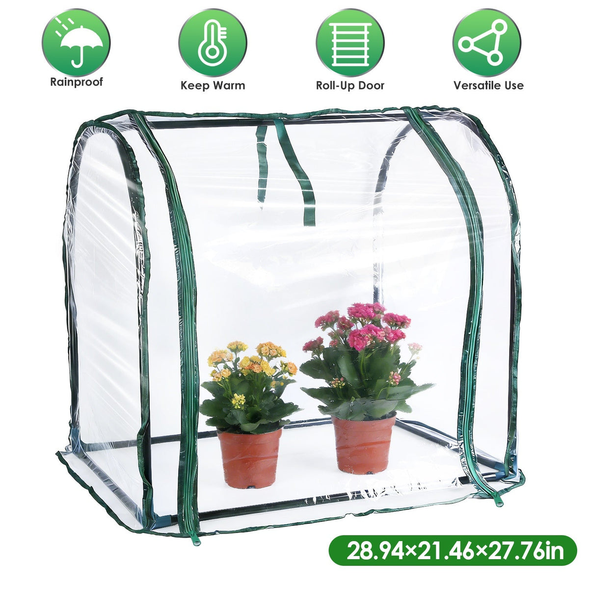 28.94" x 21.46" x 27.76" Tabletop Mini Greenhouse Portable Greenhouse for Spring Indoor Outdoor Garden Tent for Seed Starting Plant Protection Gardeni
