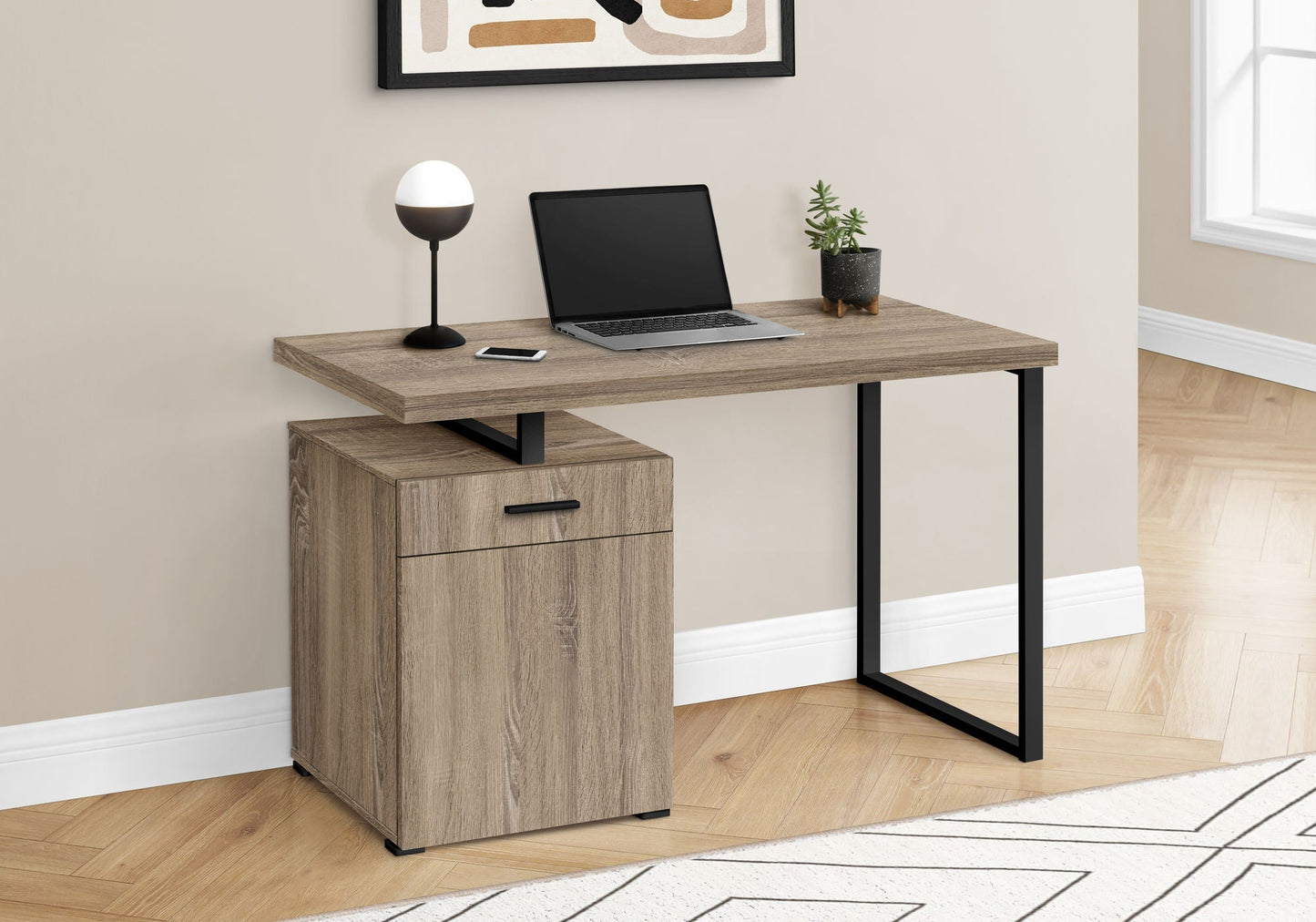 Computer Desk with Storage Drawers for Home Office
