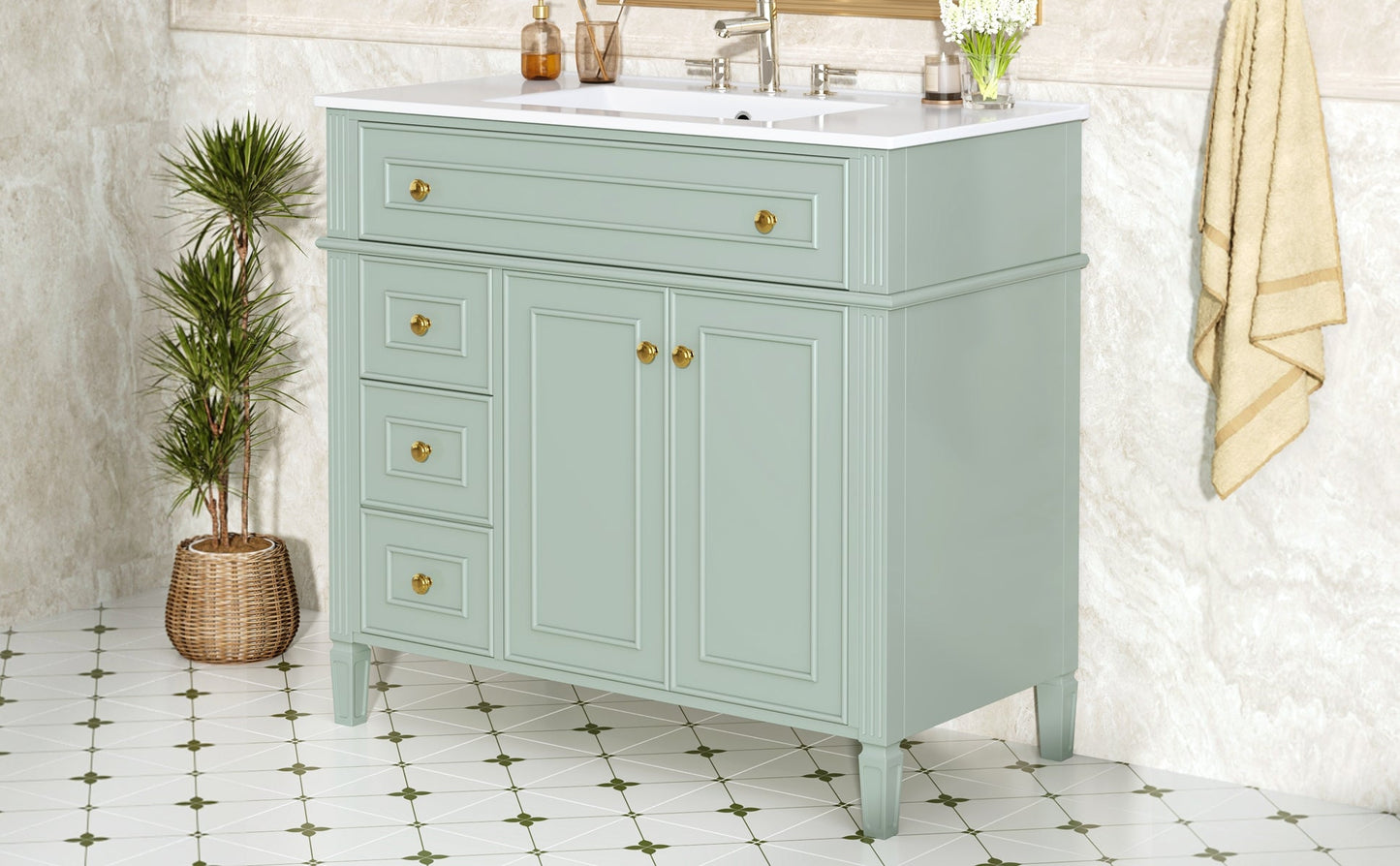 36 Inch Bathroom Vanity with Sink