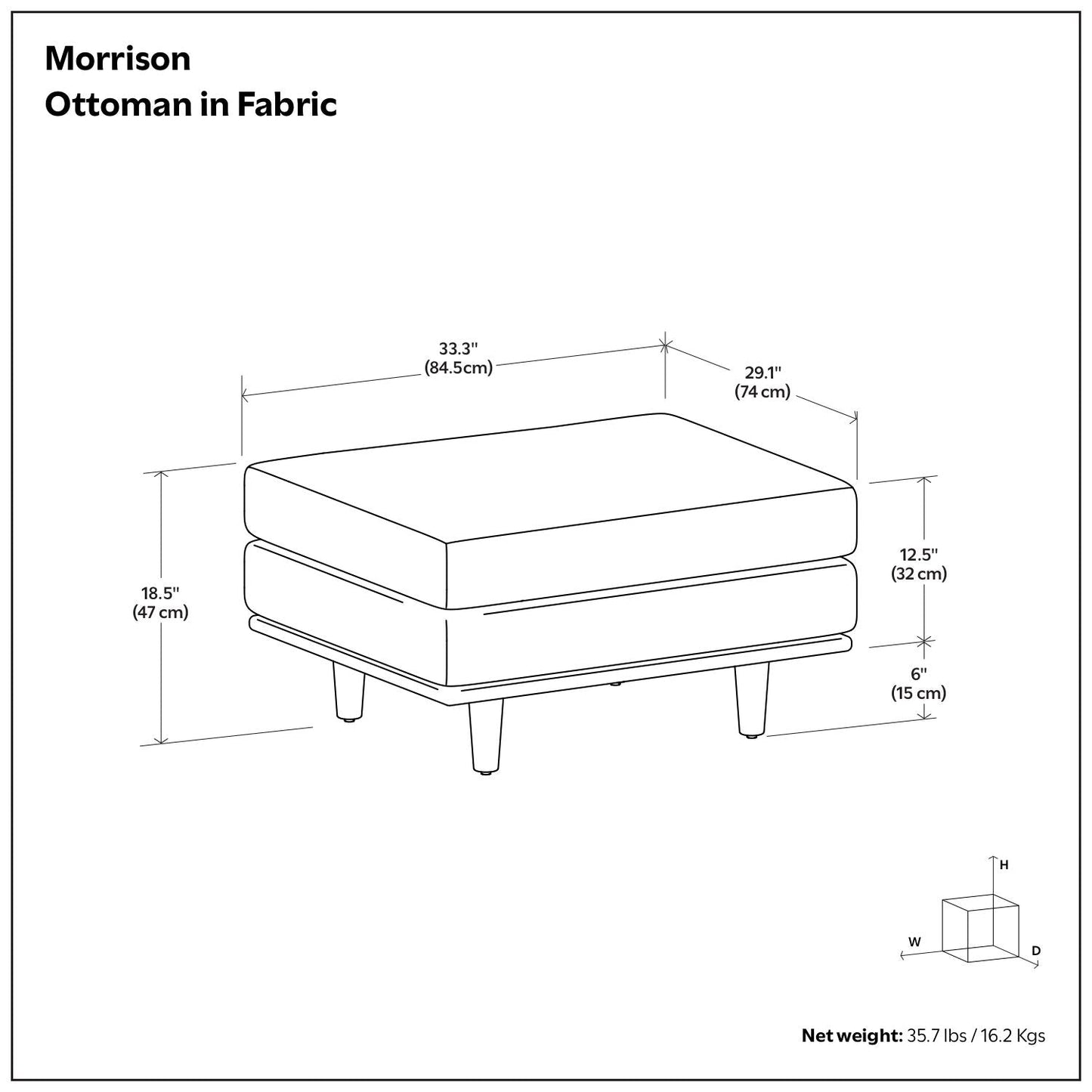 Morrison - Handcrafted Ottoman