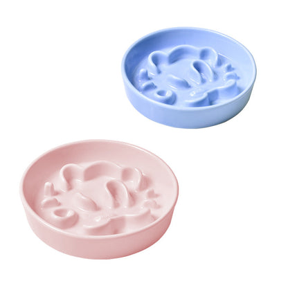 Pet Cartoon Anti Choking Ceramic Bowl