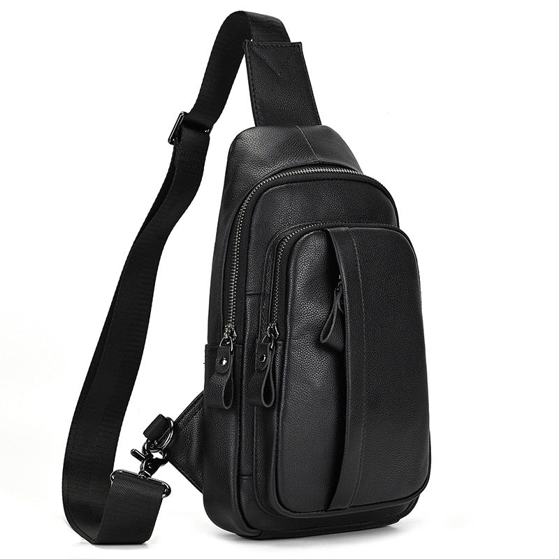 Leather Fashionable Large-Capacity Mens Crossbody Bag