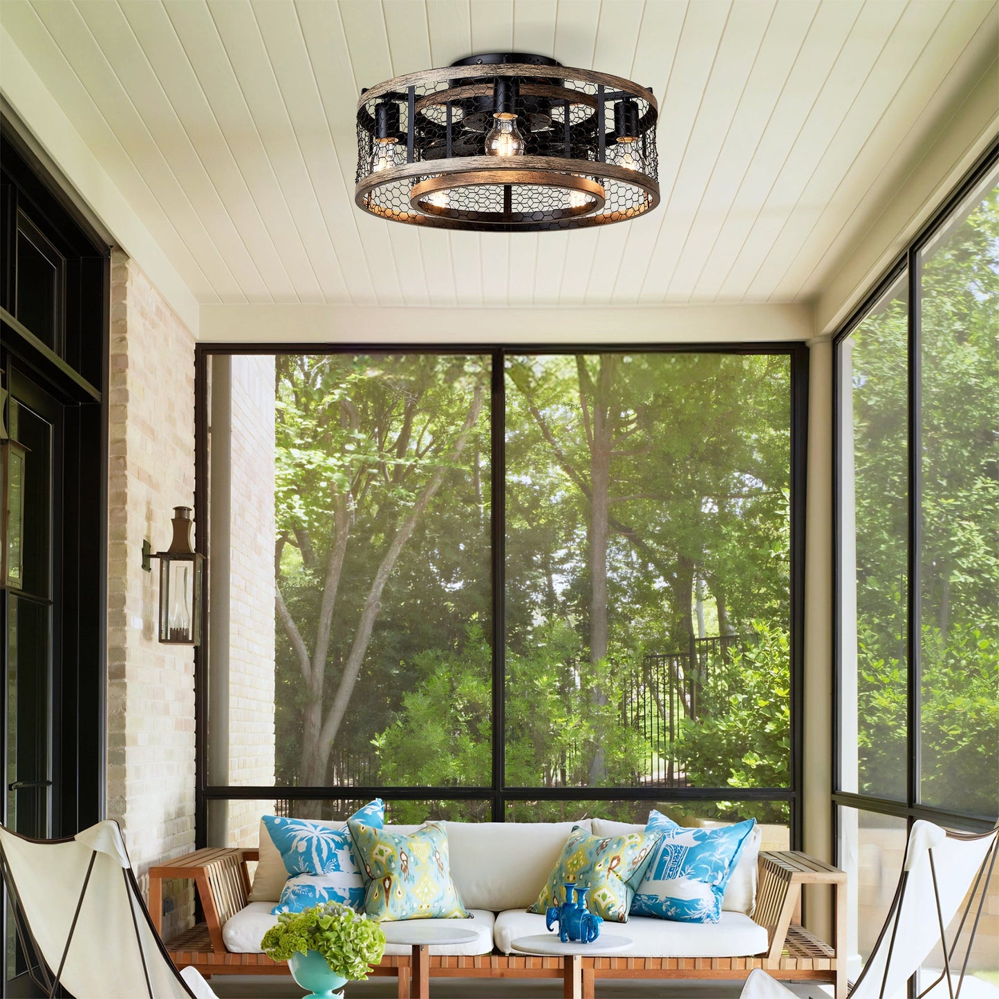 20'' Cage Ceiling Fan With Remote Control