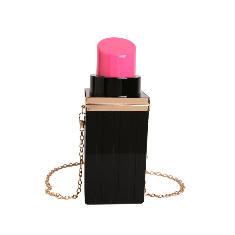 Acrylic Lipstick-shaped Single-shoulder Crossbody Bag