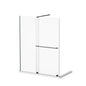Frameless Shower Door Single Sliding, Adjustable Zinc Roller Rail - Chrome