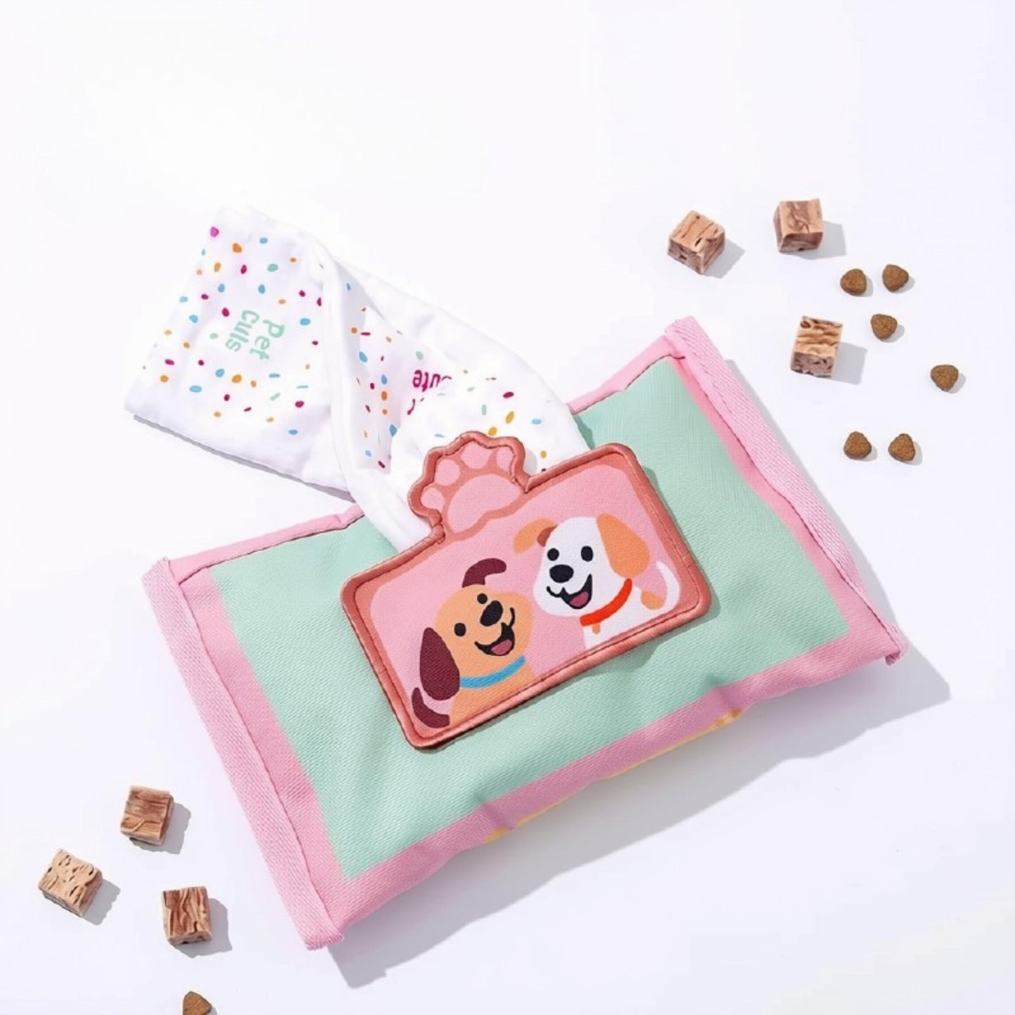 Interactive Dog Snuffle Wipe Puzzle Toy  Quality Tested, Reinforced Stitching  Anti-Boredom Mental Stimulation  Slow Feeding & Enrichment Game  Small Medium Dogs  Tissue