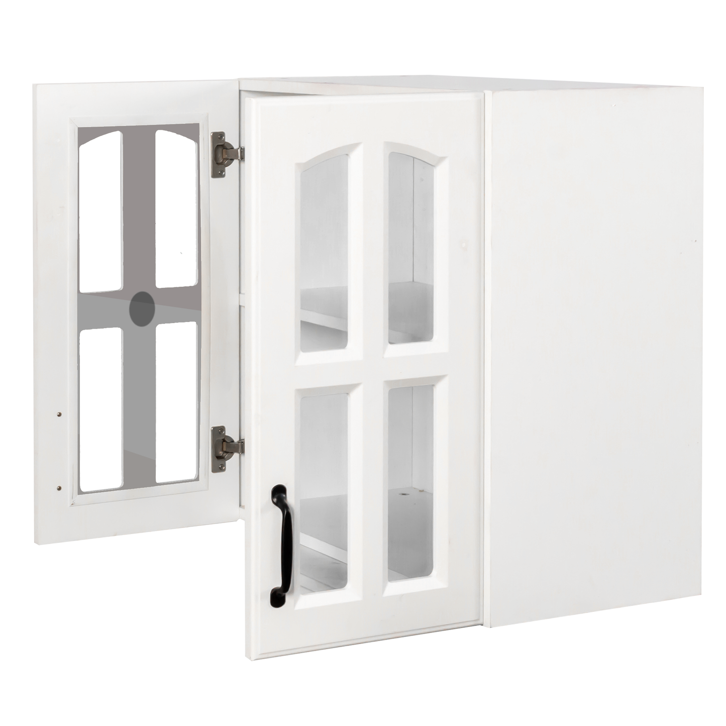 Wall Cabinet with Glass Door and Adjustable Shelves