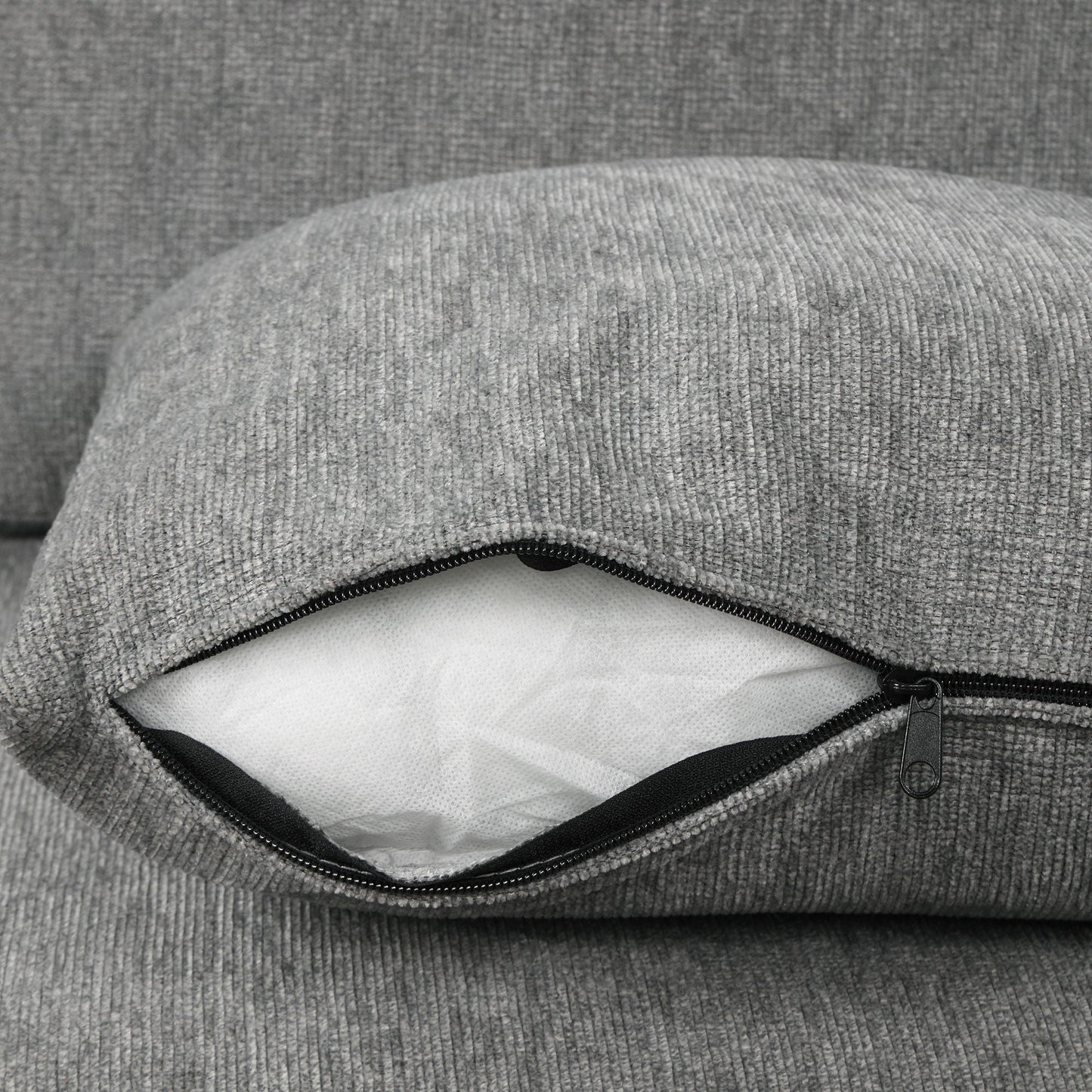 Convertible U-Shaped Sectional Sofa With Pull-Out Bed