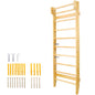 Gymnastics Stall Bar Multi Use Swedish Ladder For Home Gym And Physical Therapy - Natural
