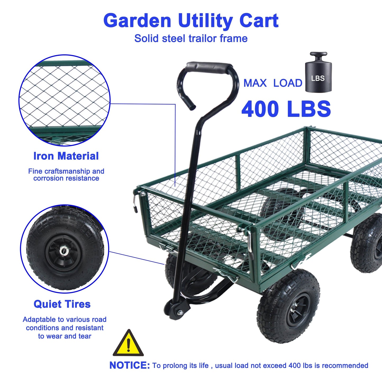 Wagon Cart Garden Cart Trucks in Green