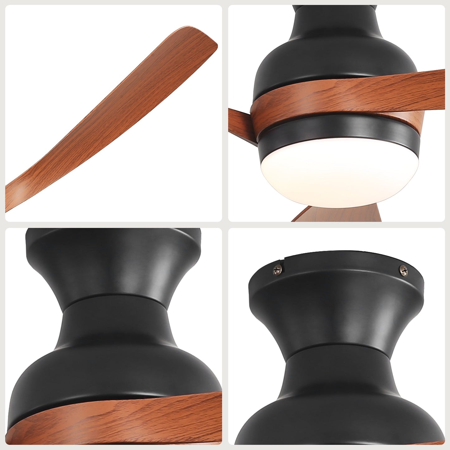 52-Inch Ceiling Fan with Lights and Reversible DC Motor