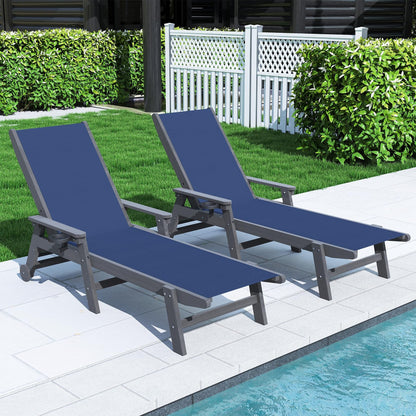 Outdoor Pool Lounge Chairs Set of 2
