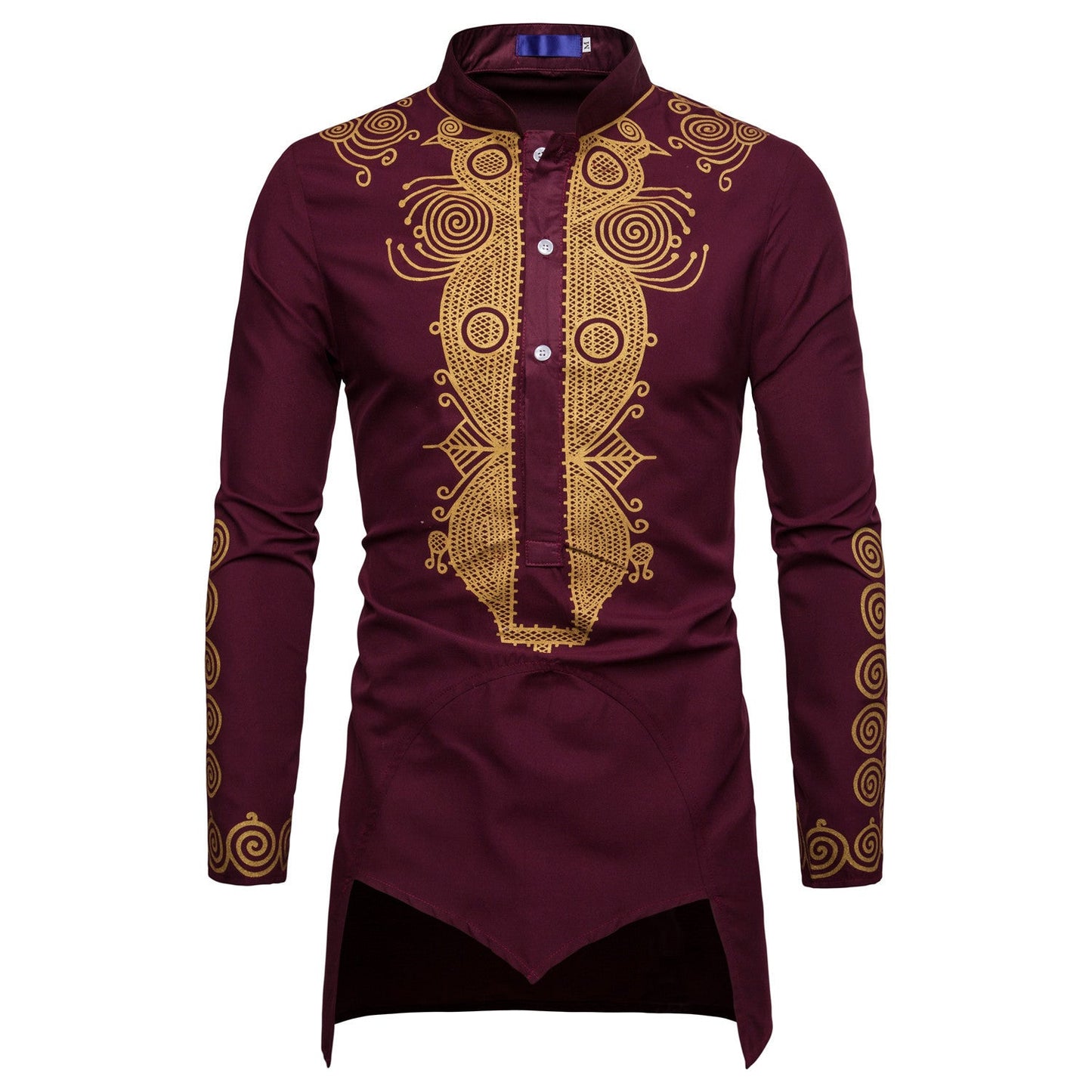 Men's African Hip Hop Pullover - Casual Long Robe for Fashionable Style
