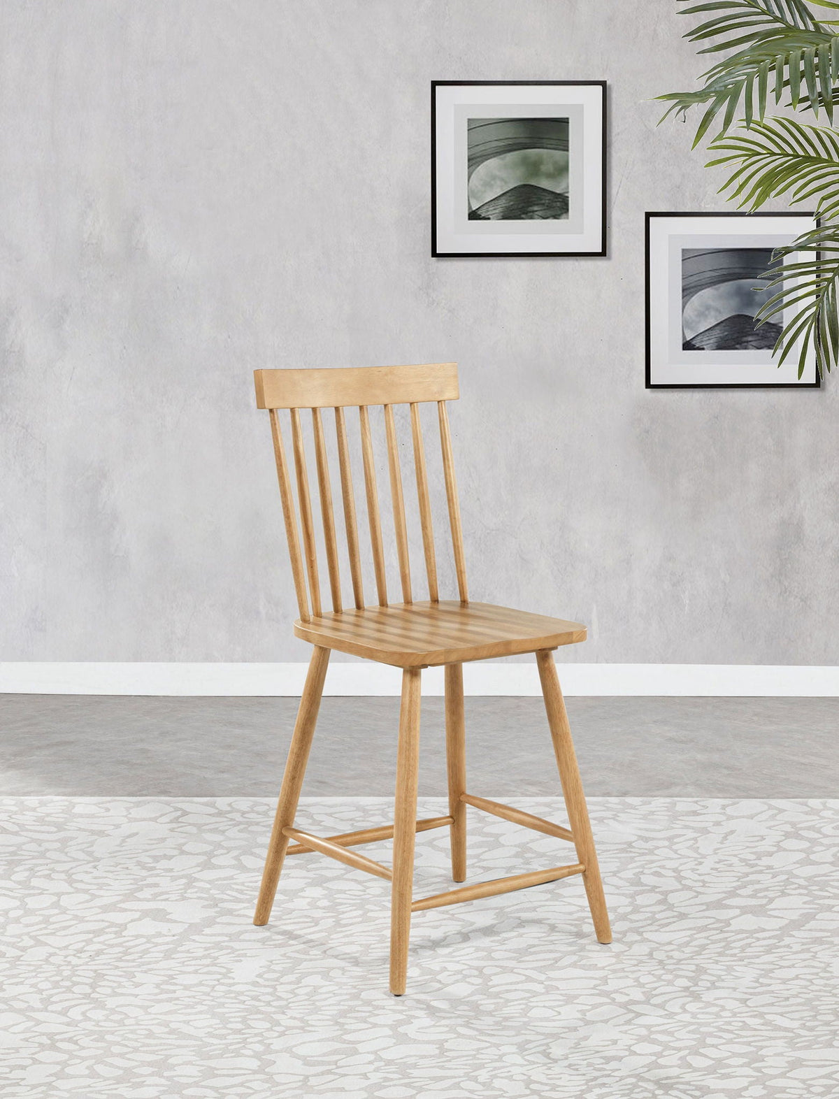Andrews Windsor Counter Height Dining Side Chair Light Ash (Set of 2)
