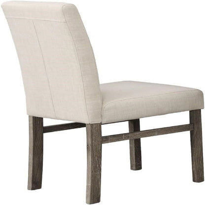 5 Piece Transitional Dining Set With Table And Upholstered Chairs