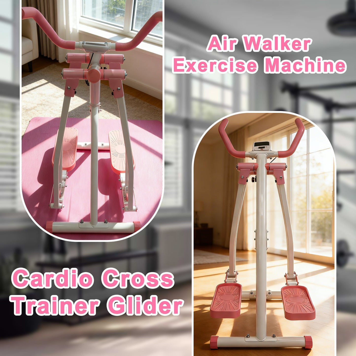 Air Walk Elliptical Machine - Foldable Cardio Cross Trainer