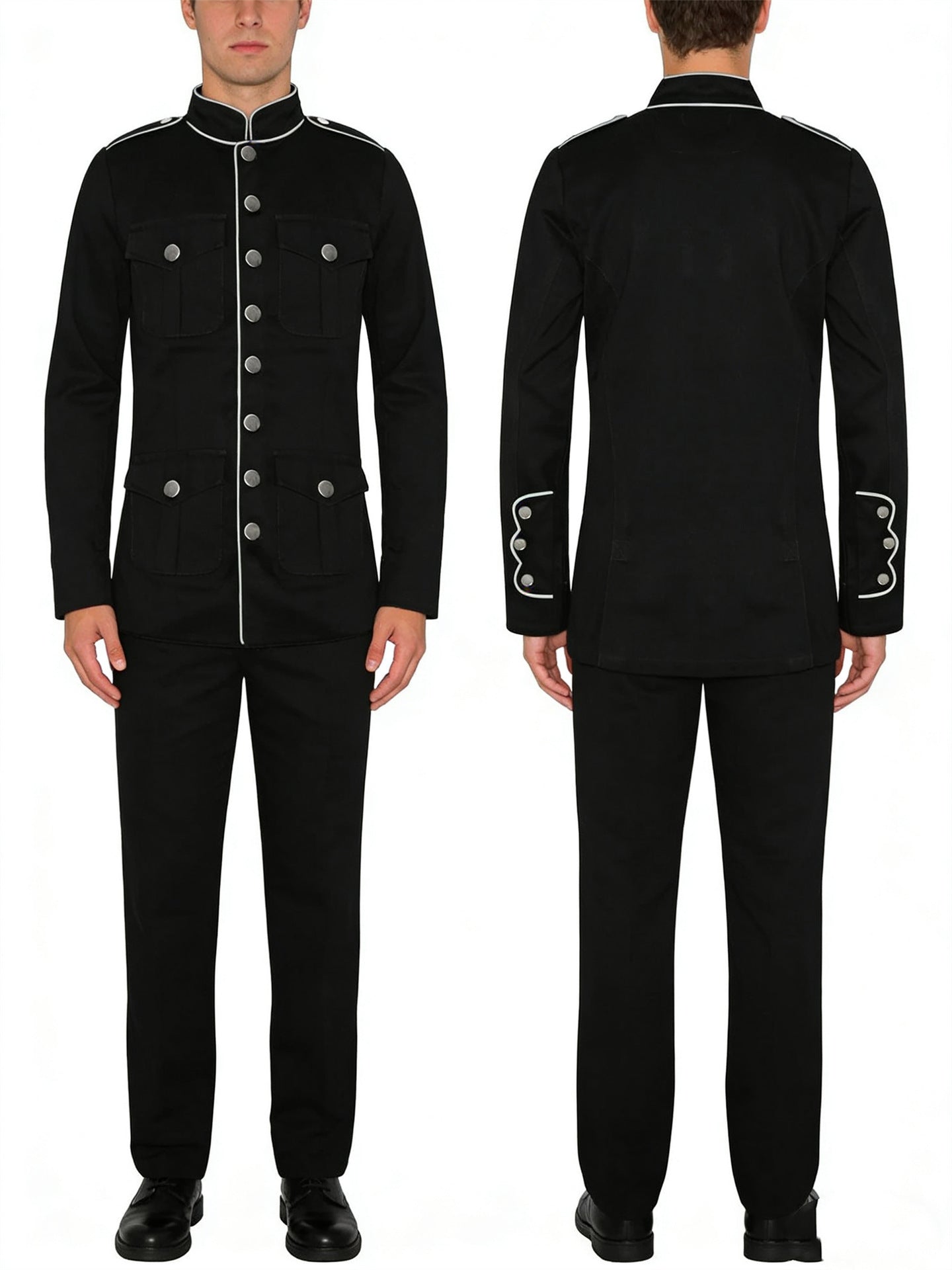 Mens Military Gothic Jacket Coat
