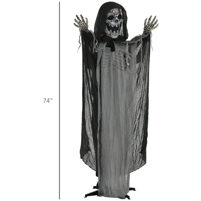 74" Animated Skeleton Witch of the Haunted Hollow