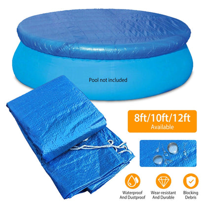 8ft Swimming Pool Round Cover Protector Dustproof Waterproof Paddling Pool Cover