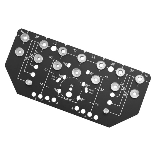 Shelf Pin Jig and Hinge Jig Two-in-One Aluminum Alloy Cabinet Hole Drilling Tool