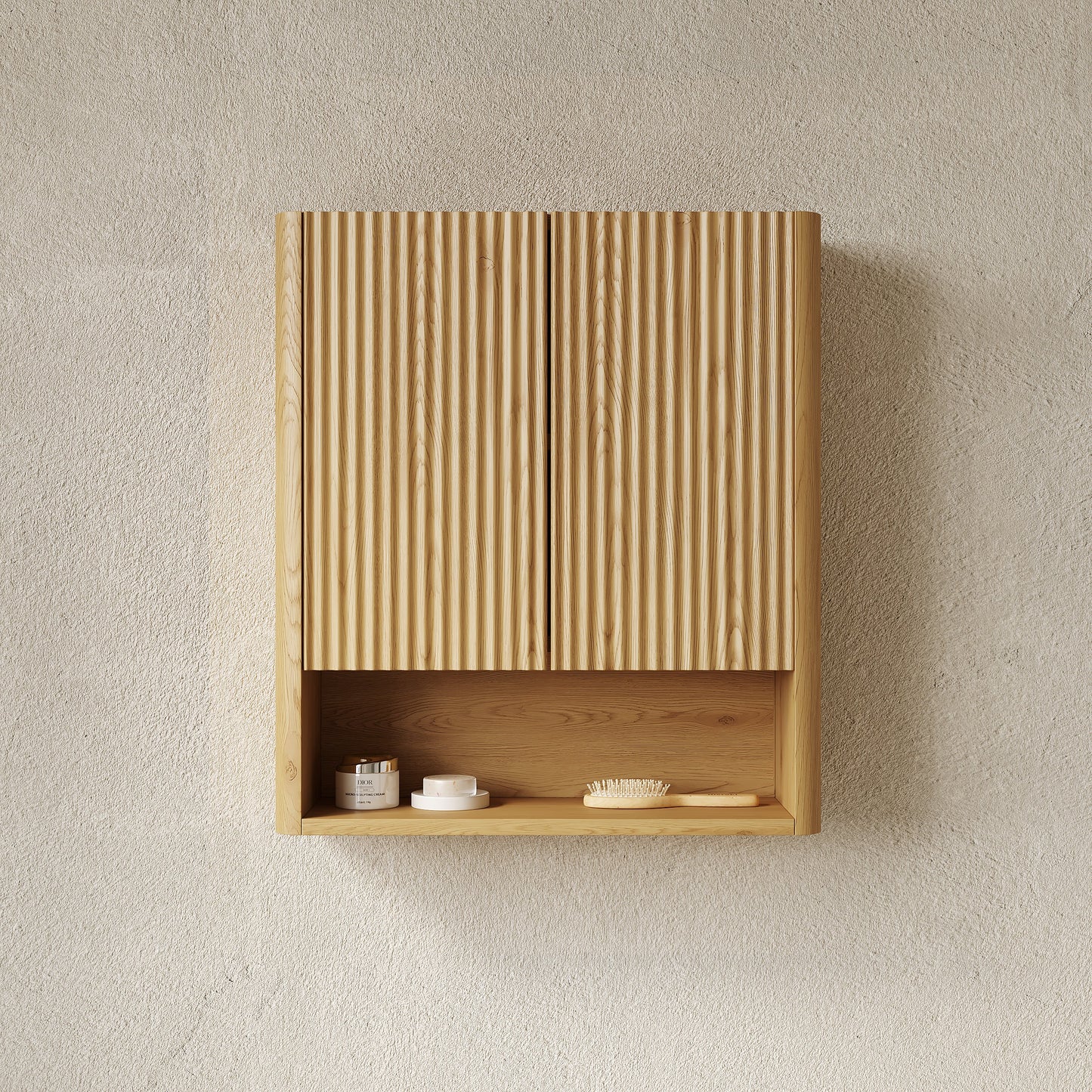 ZULA 26" Wall-Mounted Striped Bathroom Cabinet